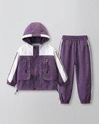 Conjunto deportivo niño 3 piezas con capucha, chándal infantil moderno y cómodo, Ideal para primavera y para clima otoñal en España