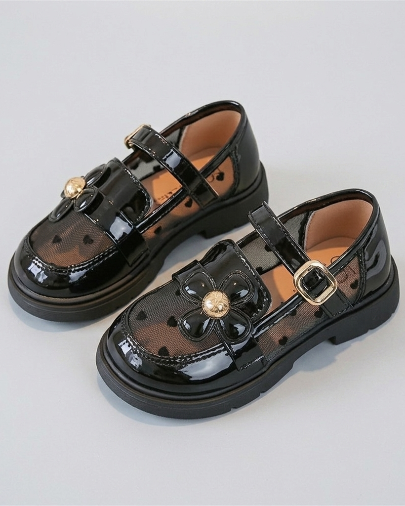 Zapato transparente decorativo con flor brillante de verano para niñas en España