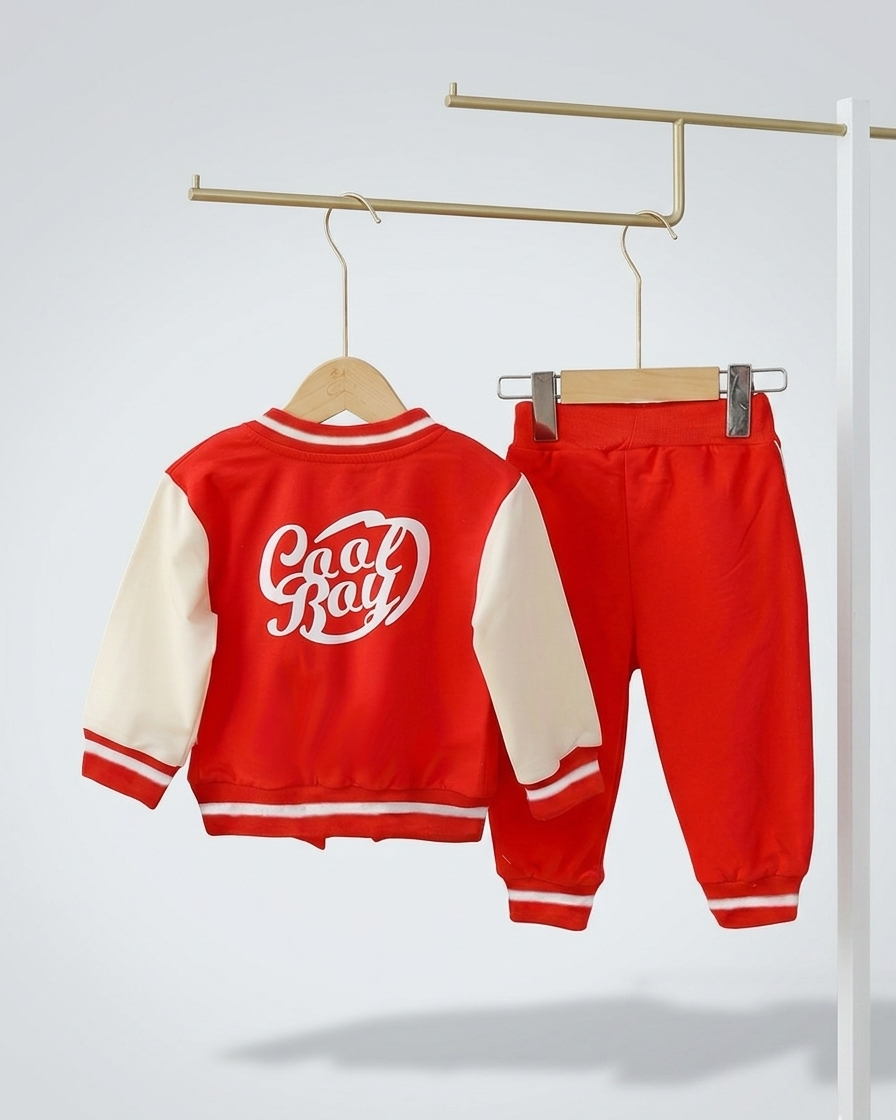 Conjunto deportivo infantil 3 piezas bebé y niño con chaqueta varsity y pantalón cómodo ropa niño en España