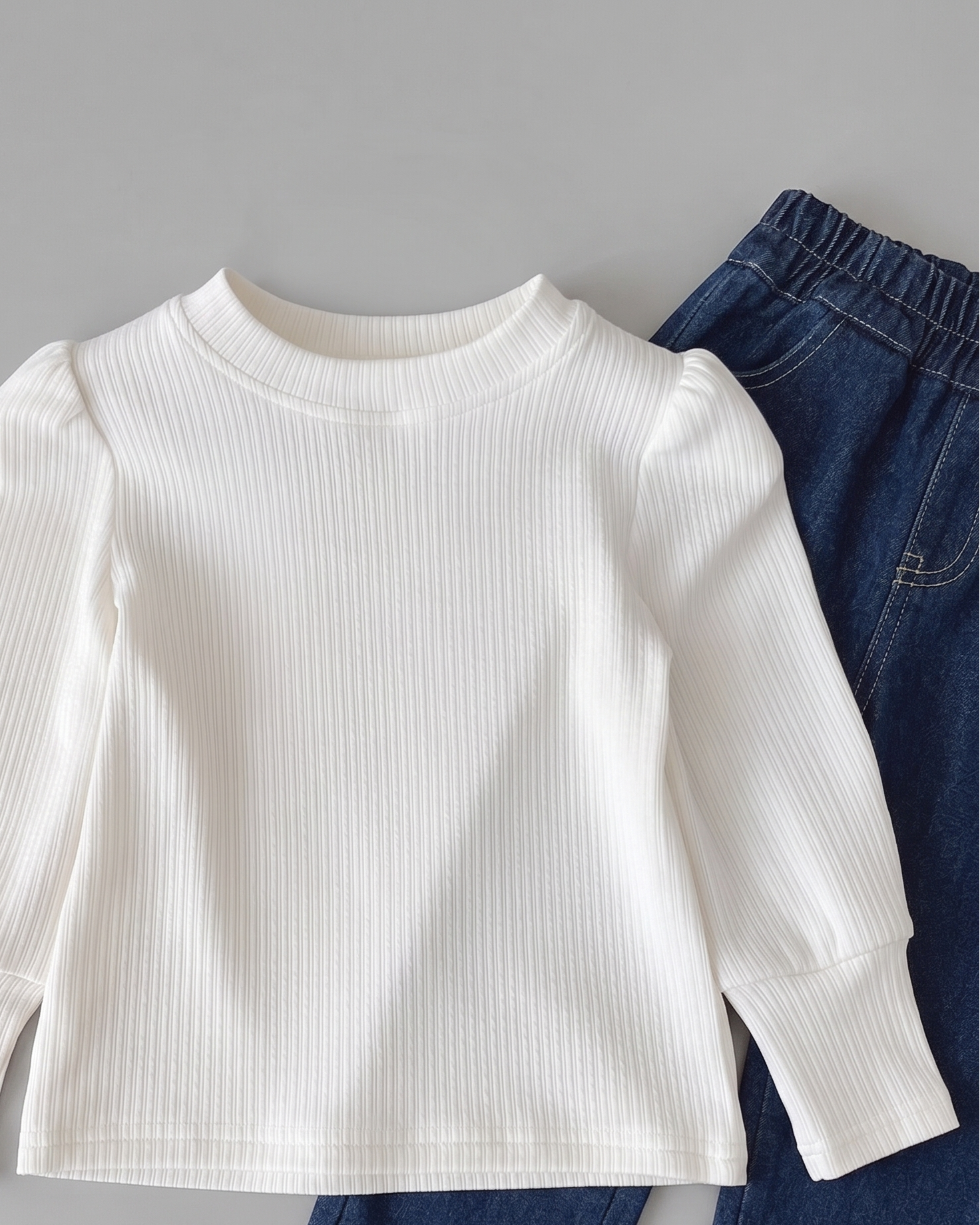 Conjunto Niña Vaquero 3 Piezas Blusa y Chaleco