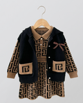 Conjunto Niña Vestido Chaleco Elegante Infantil
