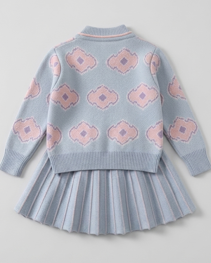 Vestido niña invierno de tejido suave con textura cómoda | vestido niña punto suave | ropa niña elegante en España