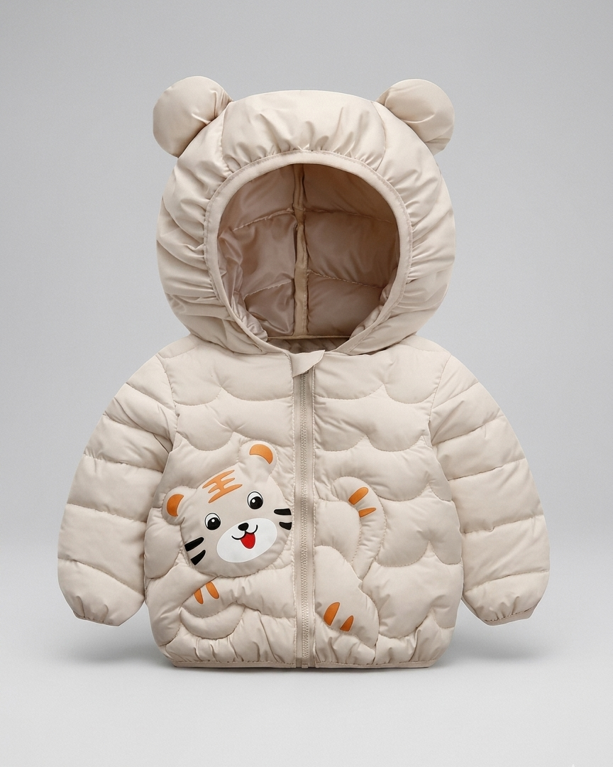 Chaqueta niño invierno acolchado con capucha y cremallera – ropa niño invierno,Ideal para clima otoñal en España