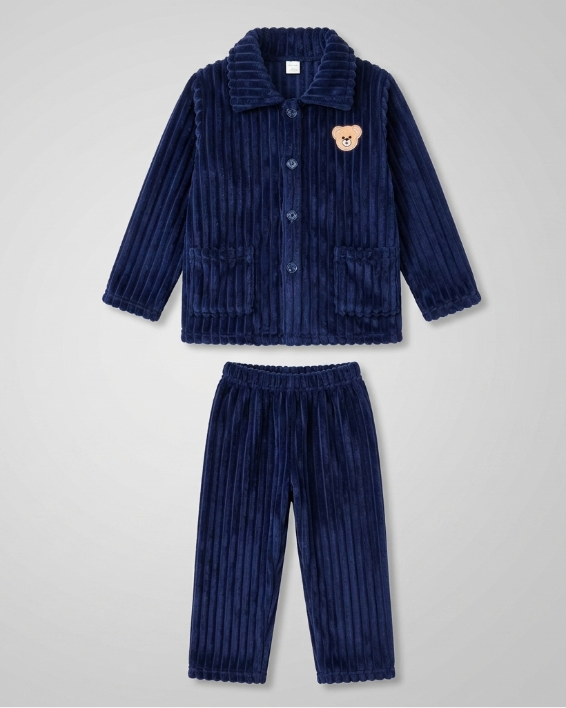 Pijamas de invierno para niños 2 piezas de felpa cálida conjunto pijama infantil invierno en España