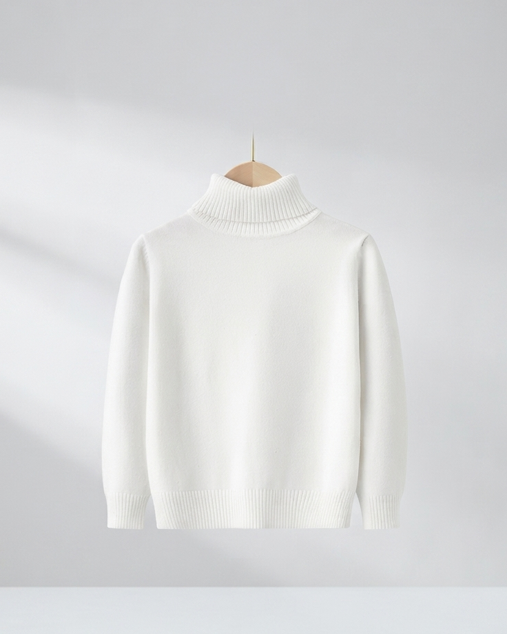 Jersey Infantil de Cuello Alto  Suave, Cálido y Elegante para el Invierno