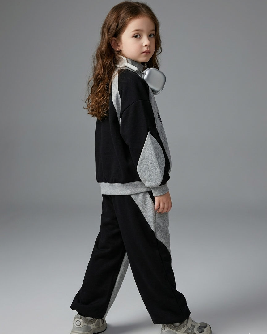 Conjunto niña deportivo 2 piezas: sudadera y pantalón estilo urbano streetwear | ropa niño cómoda en España