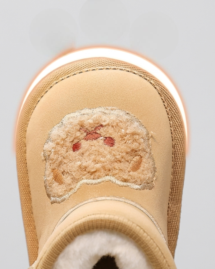 Botas Niño Cara de Osito Invierno Cálido