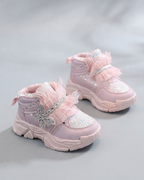 Zapatillas Infantiles Brillantes con Mariposa