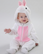 Mono de invierno bebé niño con capucha de animal – pijama infantil de felpa suave en España