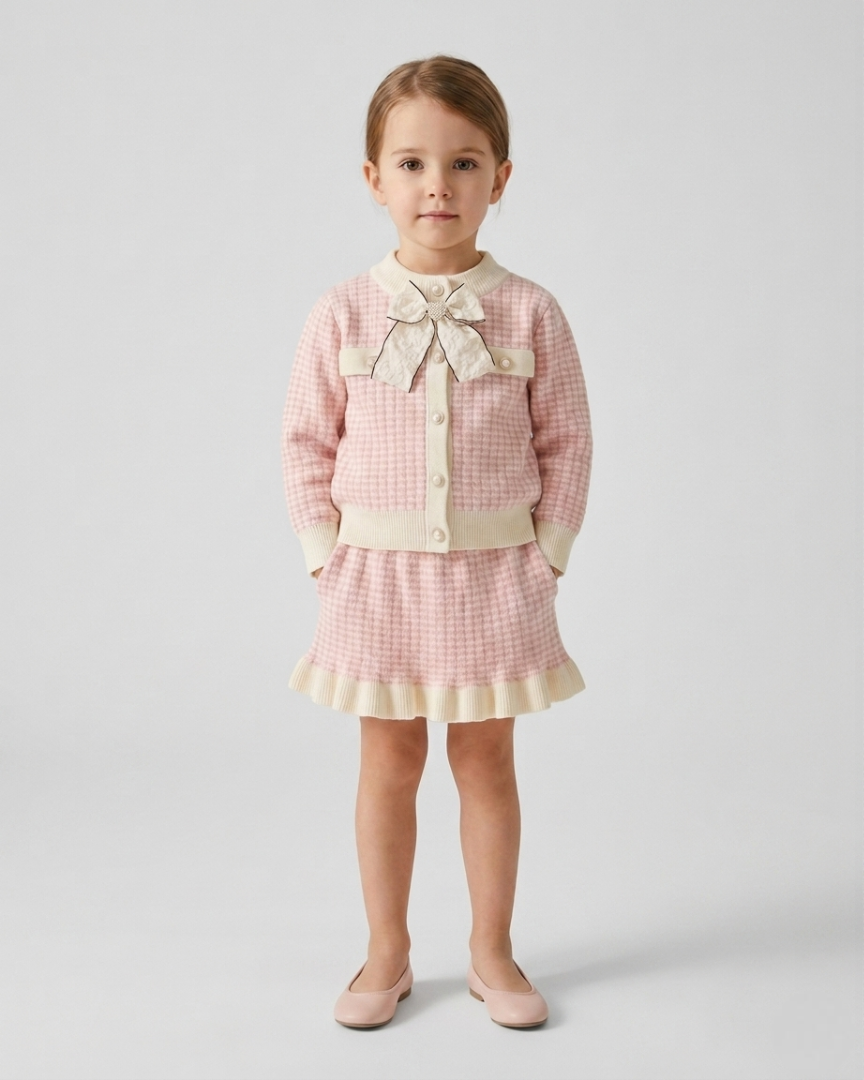 Conjunto niña invierno 2 piezas ropa infantil elegante con falda y chaqueta en España