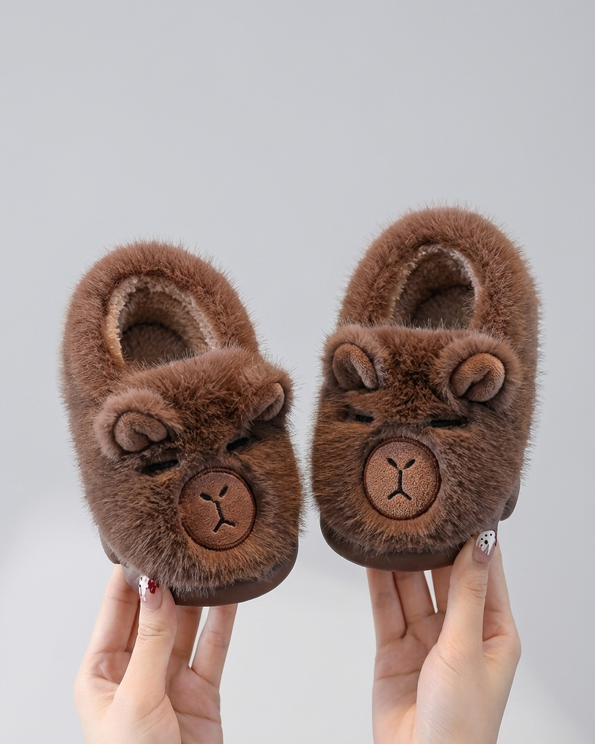 Pantuflas de invierno cálidas con diseño de oso para niños en España