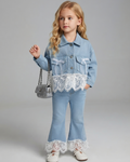 Conjunto Niña Denim Encaje 2 Piezas Vaquero Infantil