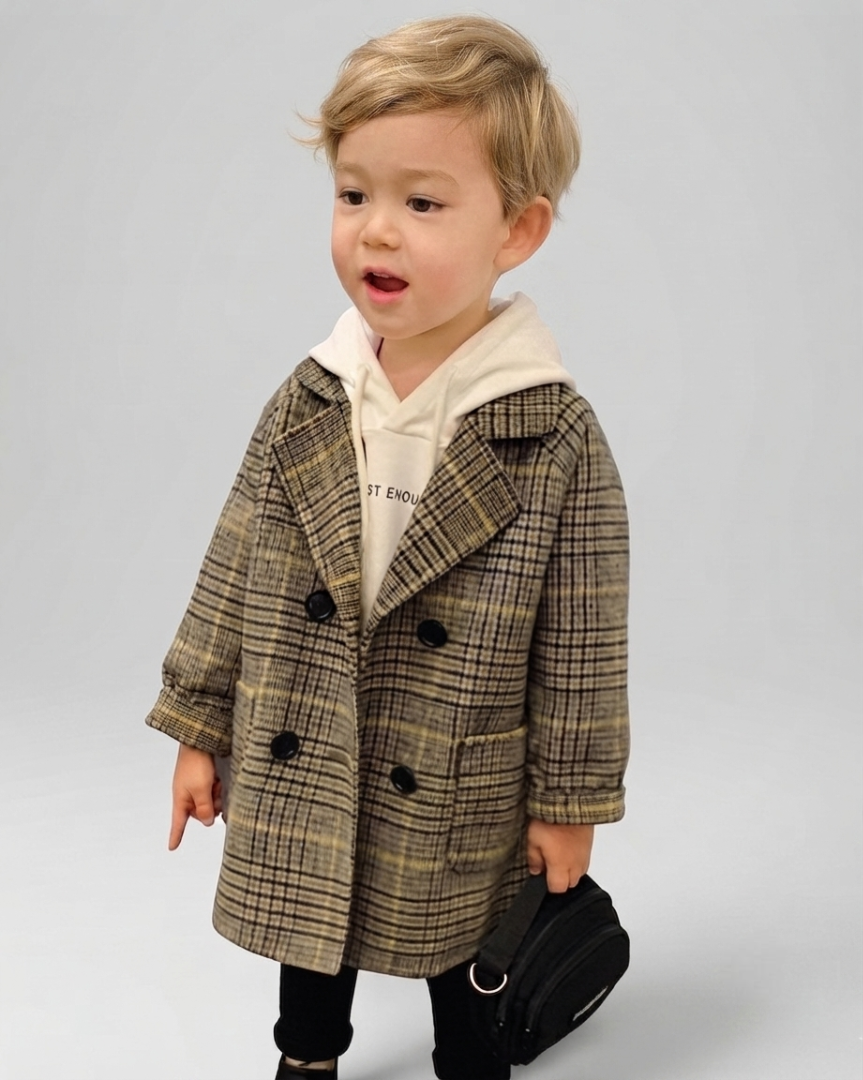 Abrigo Infantil Invierno Elegante Niño