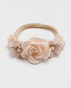Diademas para el cabello con flores decoradas con perlas