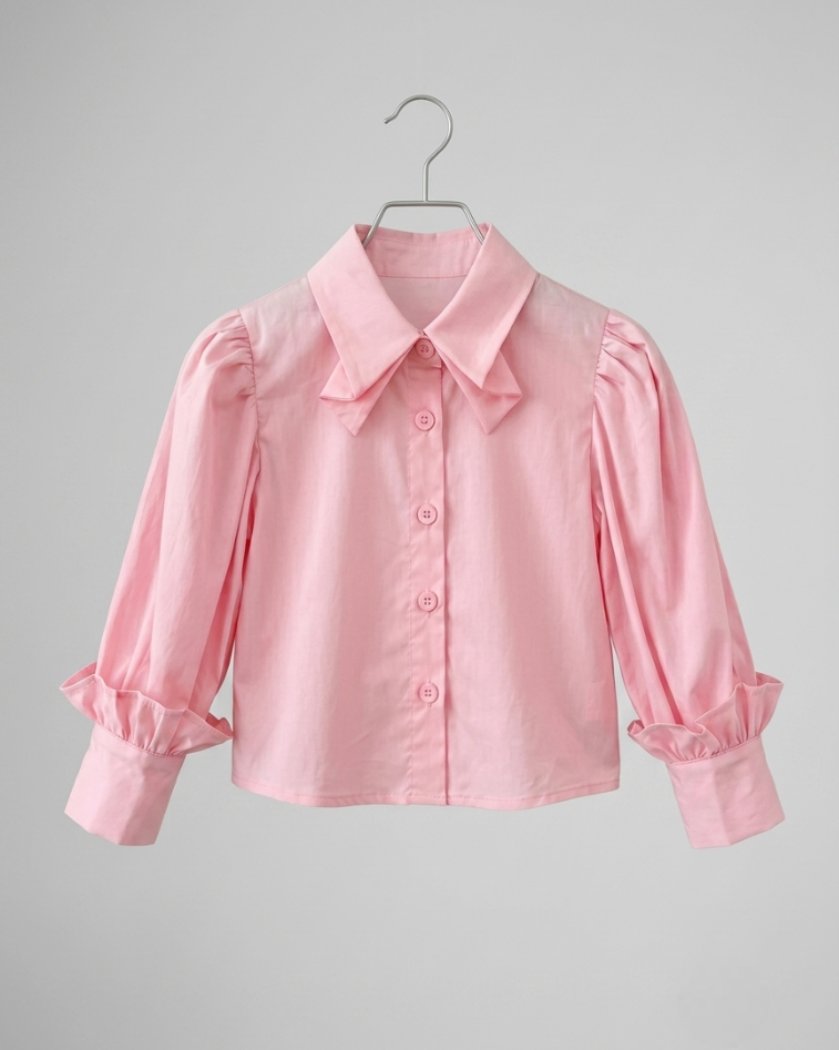 Conjunto niña 2 piezas camisa rosa y pantalón vaquero ancho con lazos y bordados | ropa niña en España
