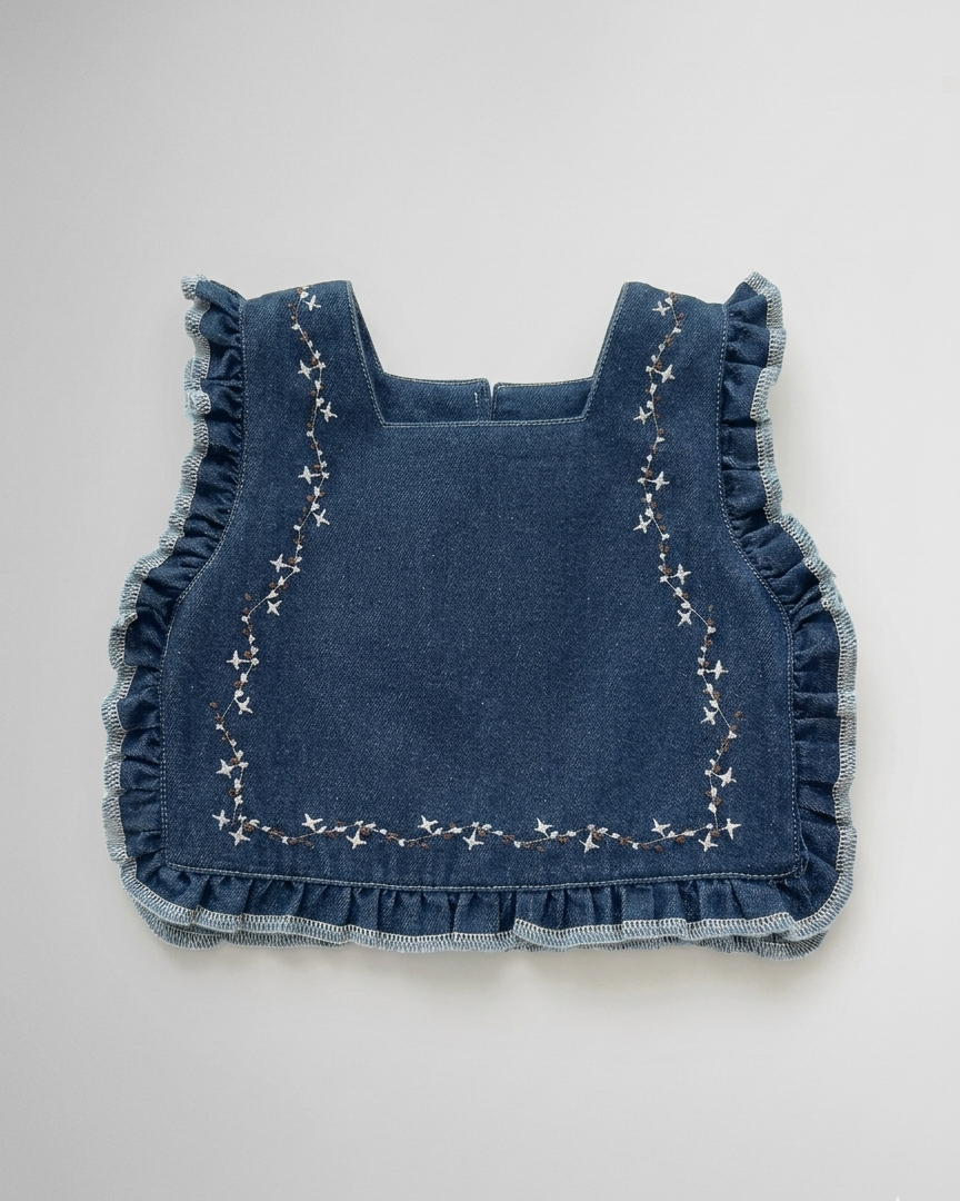 Conjunto niña 3 piezas ropa niña: blusa, chaleco vaquero de mezclilla y pantalón cómodo,Ideal para clima otoñal  en España