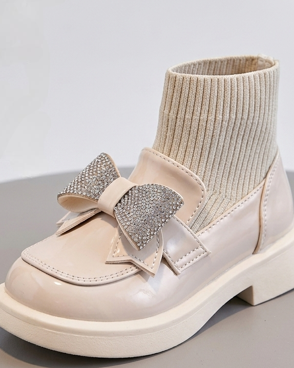 Zapato Lujo Niña Cristales y Lazo