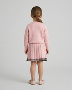 Vestido niña invierno tejido conjunto 2 piezas (top y falda plisada) niña de dos piezas Ideal para primavera y para clima otoñal en España