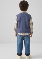 Conjunto niño otoño 3 piezas ropa infantil con chaleco oso y vaqueros en España