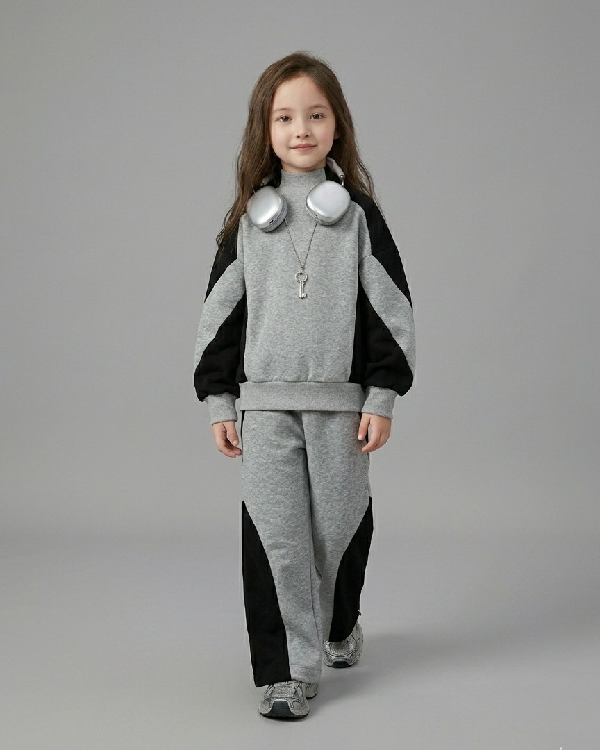 Conjunto niña deportivo 2 piezas: sudadera y pantalón estilo urbano streetwear | ropa niño cómoda en España