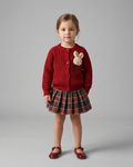 Conjunto niña invierno 2 piezas suéter de lana y falda a cuadros – ropa niña invierno en España
