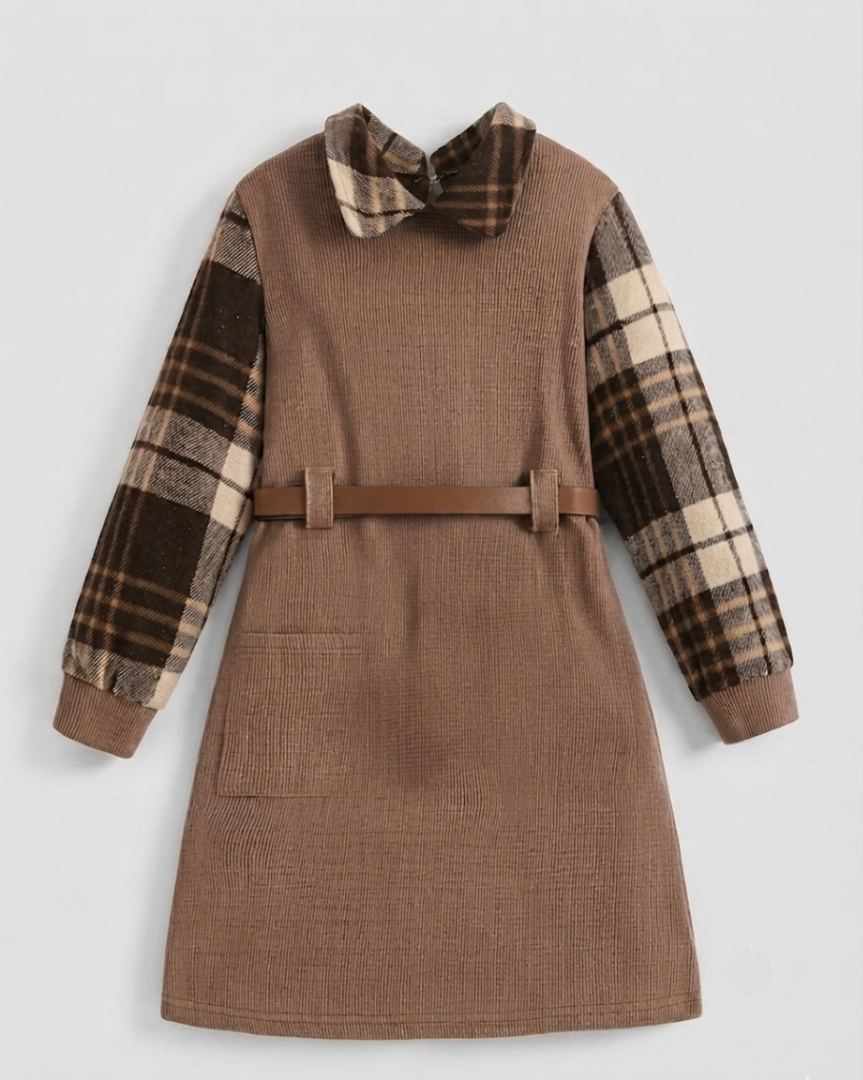 Vestido Niña Lana Estrellas Elegante Invierno
