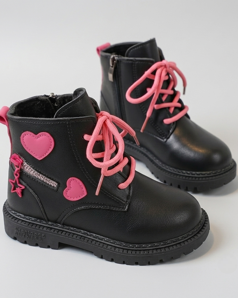 Botas de invierno para niña con diseño de corazones en España
