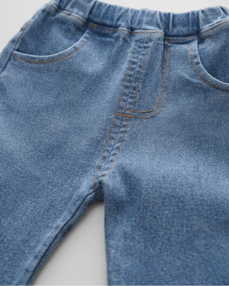 Conjunto niña 3 piezas ropa bebé niña – blusa rosa, chaqueta con conejo y pantalón vaquero con mariposas en España
