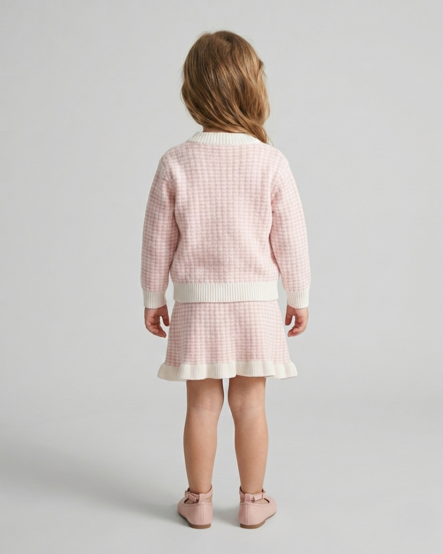 Conjunto niña invierno 2 piezas ropa infantil elegante con falda y chaqueta en España