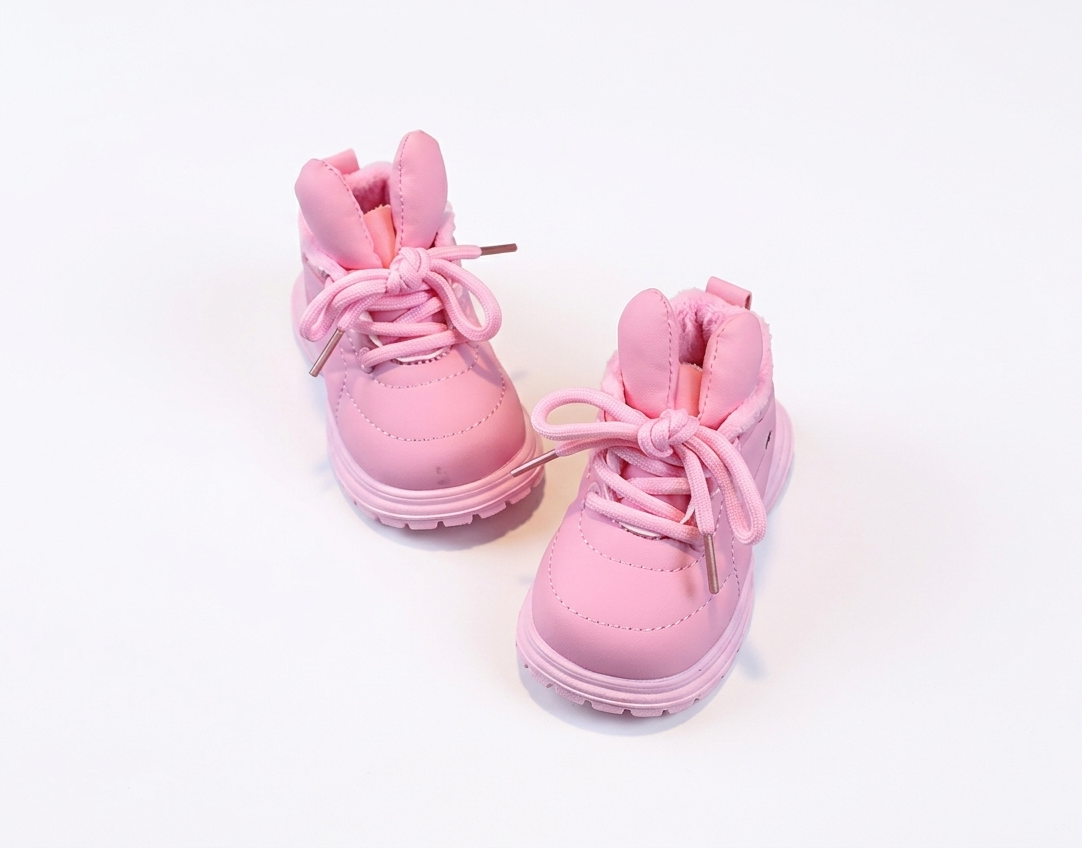 Botita de invierno suave con diseño de conejito adorable y orejitas salientes en España