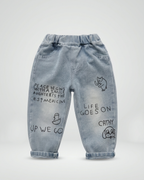 Conjunto niño invierno 3 piezas con suéter y pantalón vaquero