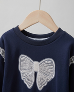 Conjunto Niña Invierno 2 Piezas Sudadera Lazo y Pantalón