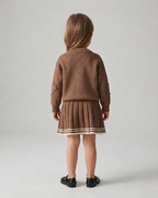 Vestido niña invierno tejido conjunto 2 piezas (top y falda plisada) niña de dos piezas Ideal para primavera y para clima otoñal en España