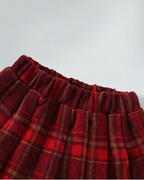 Conjunto niña invierno elegante 2 piezas ropa niña suéter tejido y falda de cuadros,Ideal para clima otoñal  en España