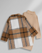 Conjunto Niña Cuadros Vestido Invierno,Elegante