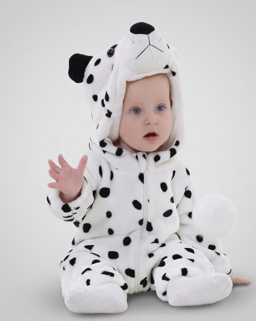 Mono de invierno bebé niño con capucha de animal – pijama infantil de felpa suave en España