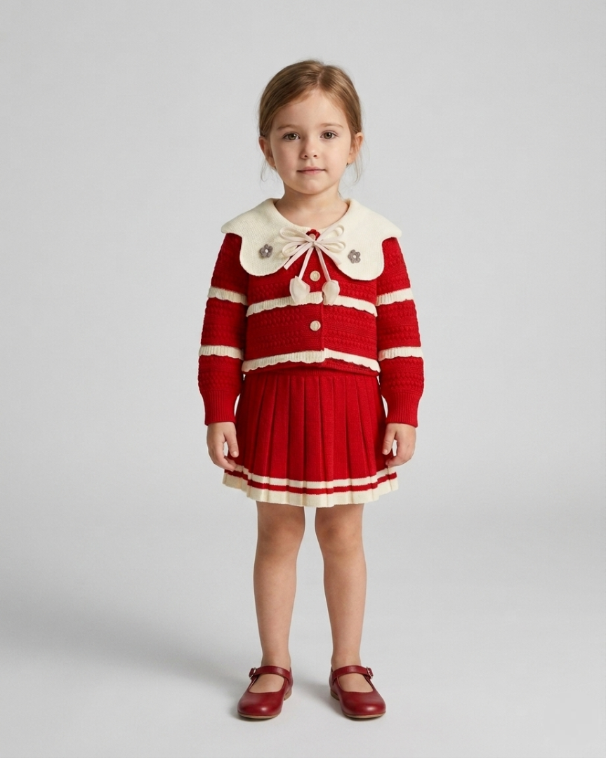 Vestido niña invierno elegante falda plisada manga larga ropa infantil,destacada para looks elegantes y sencillos en España