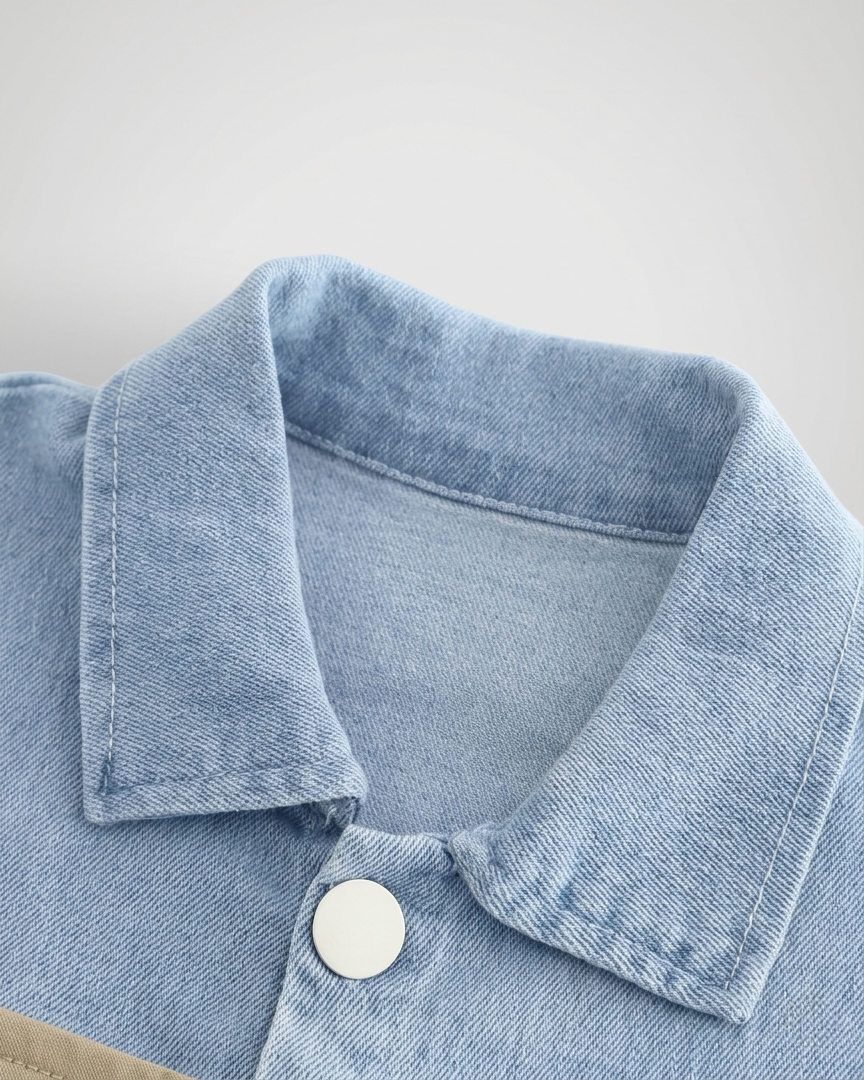 Conjunto niño ropa infantil 3 piezas vaquero moderno con camisa y pantalón , Ideal para primavera en España