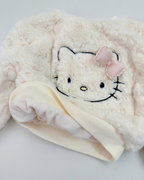 Conjunto niña invierno 2 piezas ropa niña felpa y vaquero con diseño de gatito,looks diarios adorables. o Ideal para primavera y para clima otoñal en España