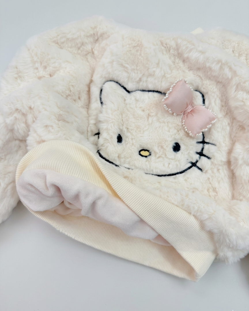 Conjunto niña invierno 2 piezas ropa niña felpa y vaquero con diseño de gatito,looks diarios adorables. o Ideal para primavera y para clima otoñal en España