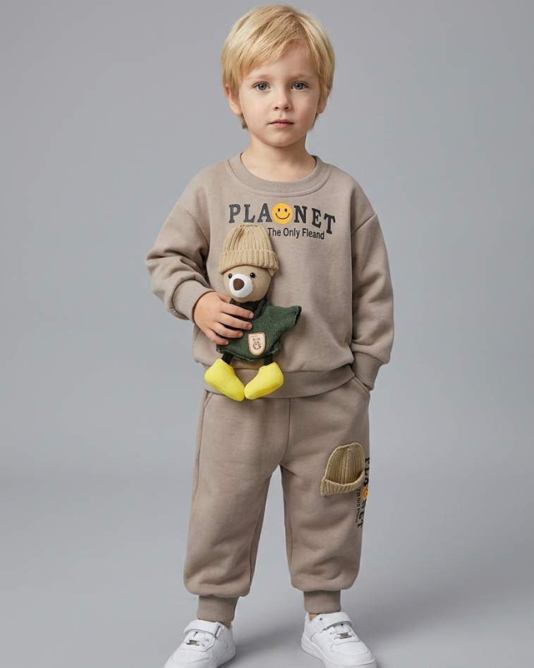 Conjunto Niño Invierno 2 Piezas, Sudadera y Pantalón Cálidos