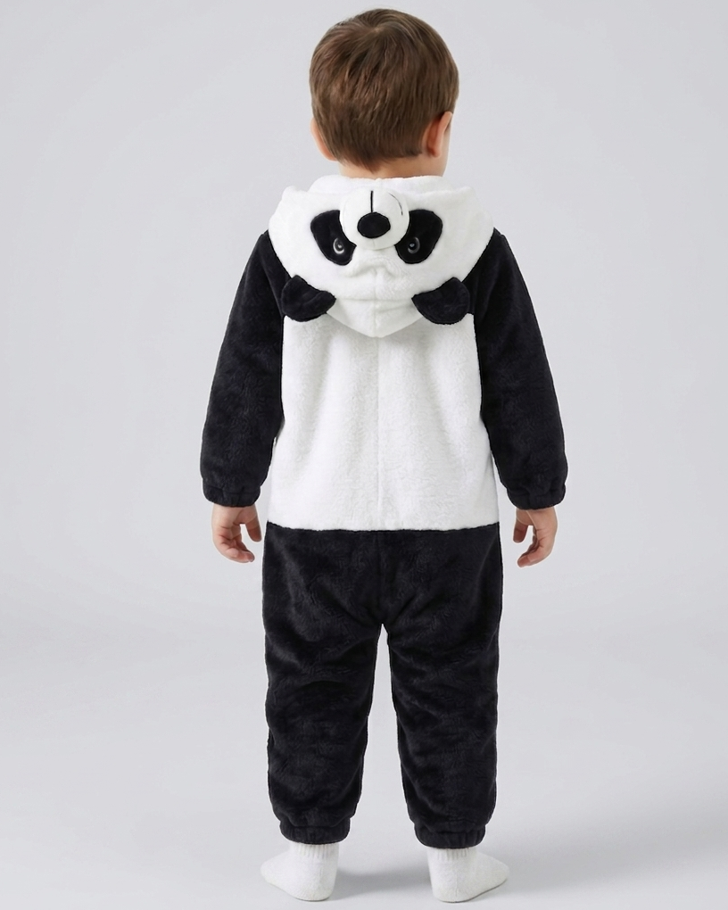 Mono de invierno bebé niño con capucha de animal – pijama infantil de felpa suave en España