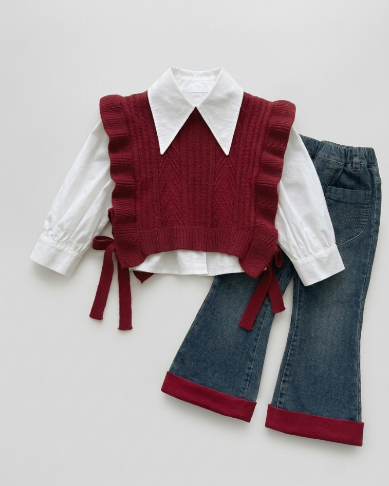 Conjunto Niña Invierno 3 Piezas Chaqueta de Felpa