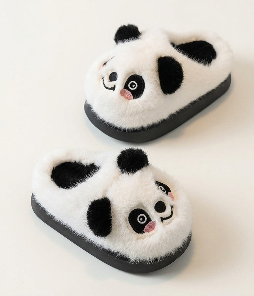 Pantuflas de invierno cálidas con diseño de panda en España