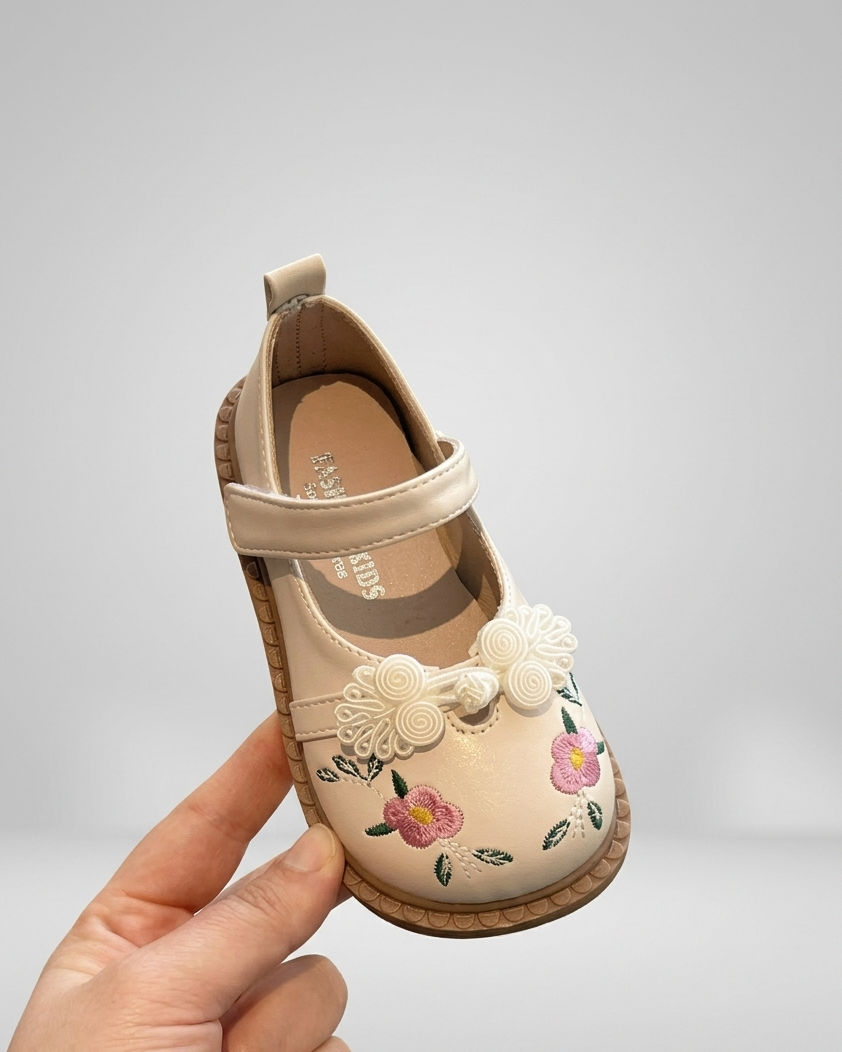 Zapato Niña Verano Bordado de Flores