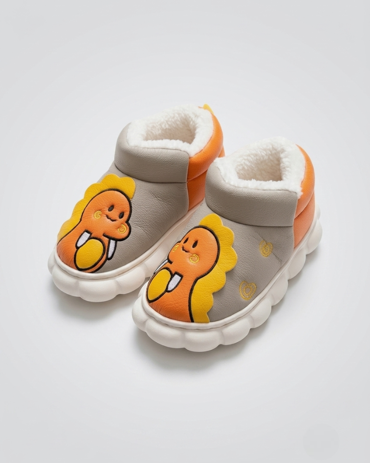 Botas de invierno con forro de piel suave y estampado de dinosaurios en 3D. en España