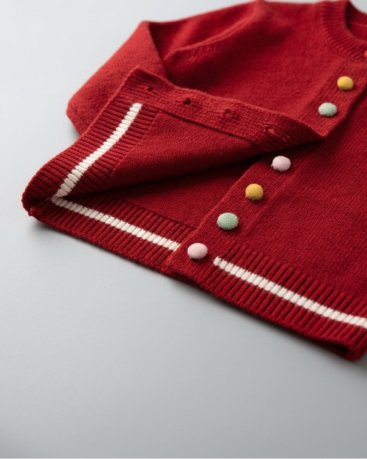 Vestido niña invierno de punto con lazo en el cuello y mangas largas estilo clásico,Ideal para primavera en España