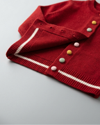 Vestido niña invierno de punto con lazo en el cuello y mangas largas estilo clásico,Ideal para primavera en España