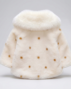 Abrigo niña invierno piel sintética suave  abrigo elegante clásico y moderno destacada para looks elegantes y en España