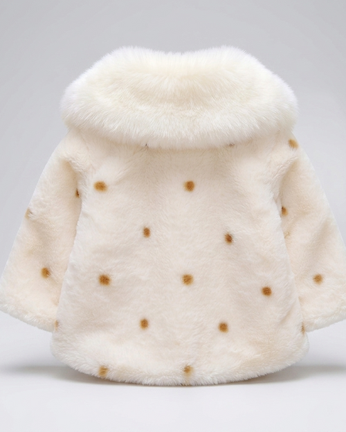 Abrigo niña invierno piel sintética suave  abrigo elegante clásico y moderno destacada para looks elegantes y en España